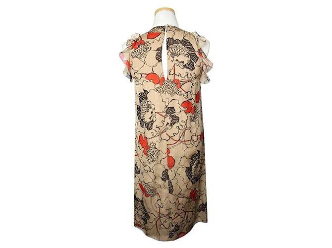 Valentino Vestido de seda estampado Castaño - vista 2
