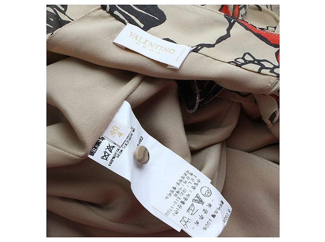 Valentino Vestido de seda estampado Castaño - vista 3