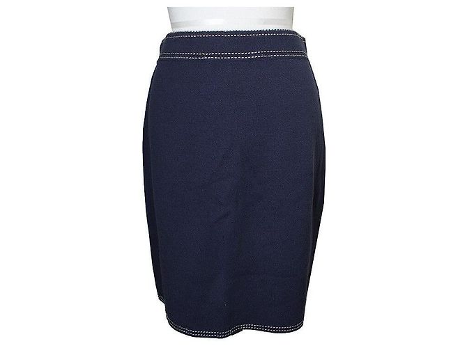 Escada Strickrock in Navy Blau - Ansicht 2