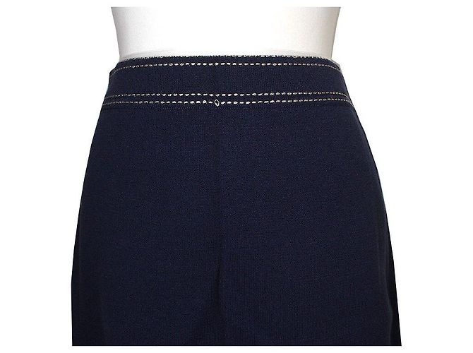 Escada Strickrock in Navy Blau - Ansicht 4