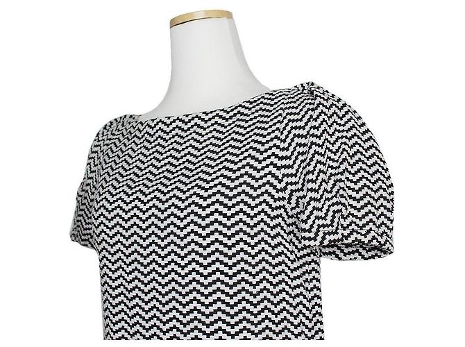 Chloé Zweifarbiger Kleid Weiß - Ansicht 4
