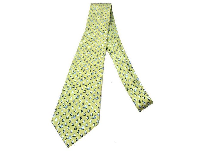 Hermès Blue Beaver Silk Tie - view 2