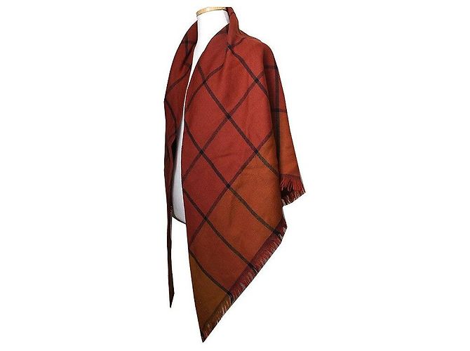 Burberry Chal y bufanda de lana a cuadros rojo ladrillo Roja - vista 2