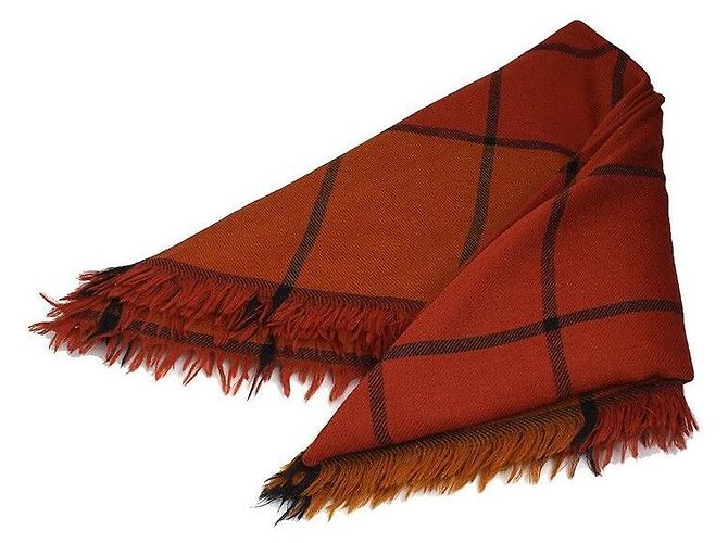 Burberry Chal y bufanda de lana a cuadros rojo ladrillo Roja - vista 3