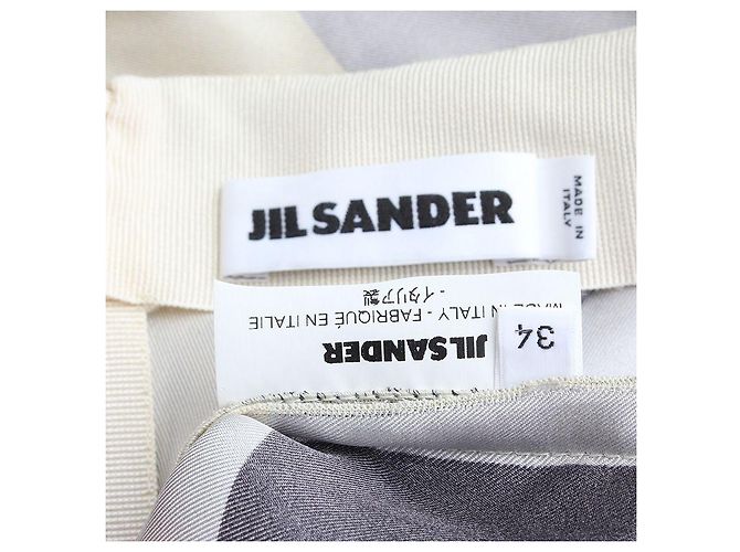 Falda de seda a cuadros Jil Sander Azul - vista 3