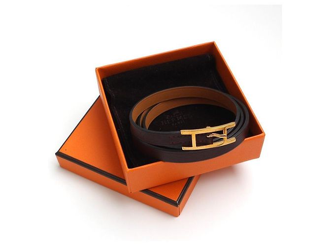 Hermès Hapi Row Strap Armband Dunkelbraun - Ansicht 6