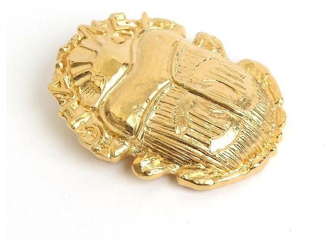 Chanel Spilla Scarabeo Gold CC D'oro - vista 4