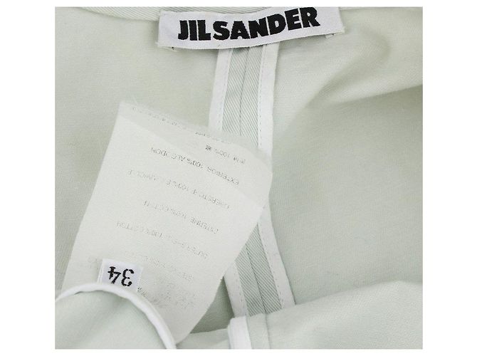 Jil Sander Gilet lungo in cotone menta Argento - vista 4