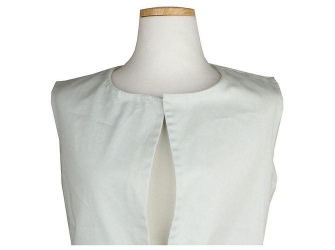 Jil Sander Gilet lungo in cotone menta Argento - vista 5