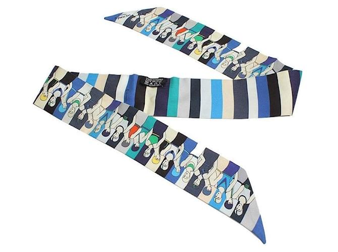 Hermès Foulard Twilly Beniue Blu - vista 2