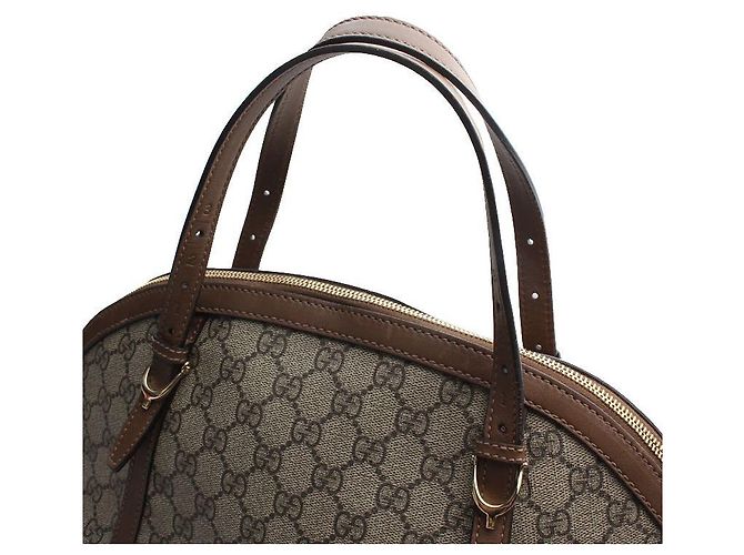 Gucci Borsa Tote e Borsa a Spalla in PVC Marrone - vista 6