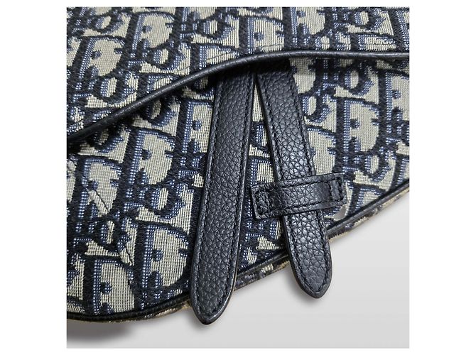 Dior Mini borsa saddle in jacquard Oblique Marrone - vista 13
