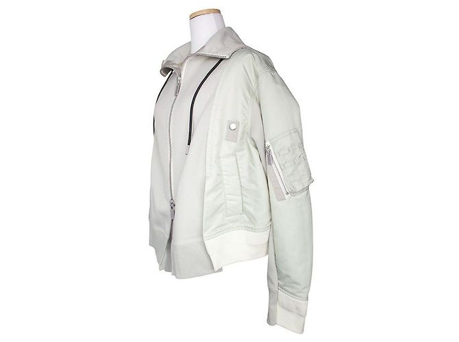 Sacai Chaqueta con capucha amarillo verde - vista 2