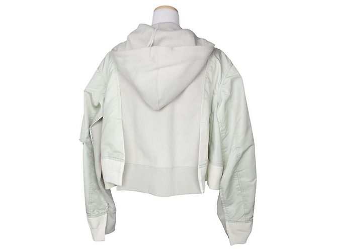 Sacai Chaqueta con capucha amarillo verde - vista 3