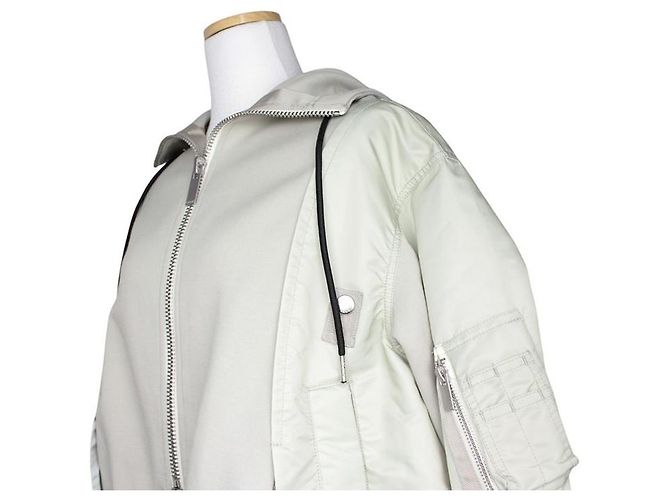 Sacai Chaqueta con capucha amarillo verde - vista 5