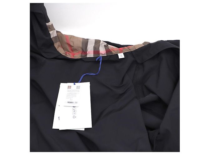 Burberry Giacca con cappuccio nera con coulisse Nero - vista 11