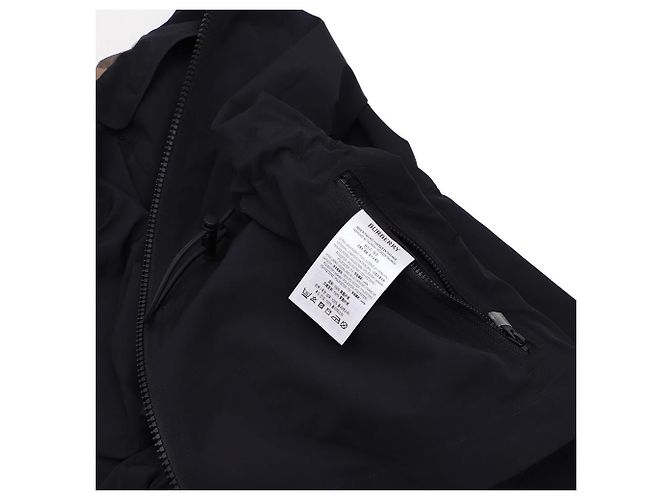 Burberry Giacca con cappuccio nera con coulisse Nero - vista 12