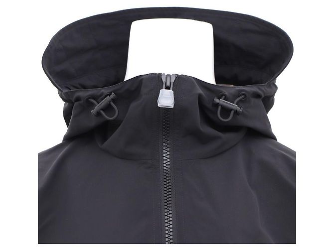 Burberry Giacca con cappuccio nera con coulisse Nero - vista 3