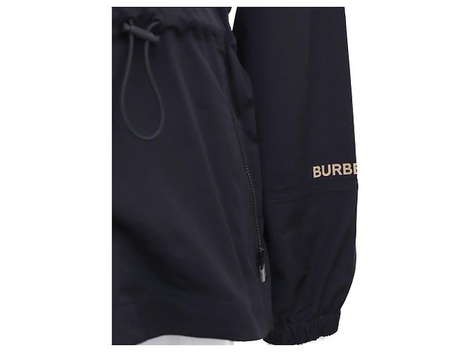 Burberry Giacca con cappuccio nera con coulisse Nero - vista 6