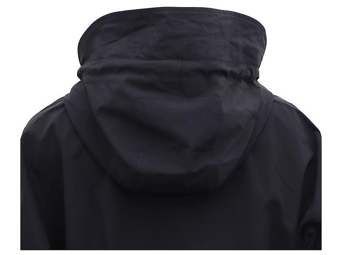 Burberry Giacca con cappuccio nera con coulisse Nero - vista 7