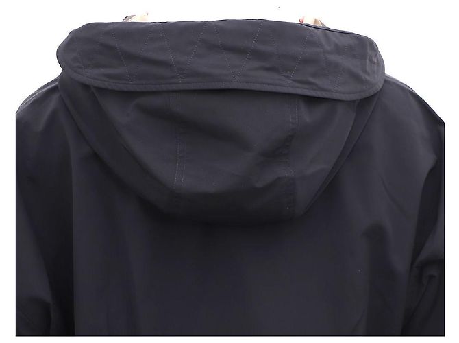 Burberry Giacca con cappuccio nera con coulisse Nero - vista 8