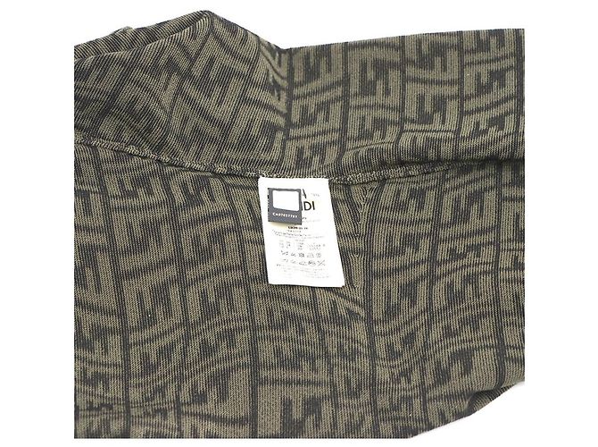 Fendi Vestido de punto Juka de manga corta FF Castaño - vista 18