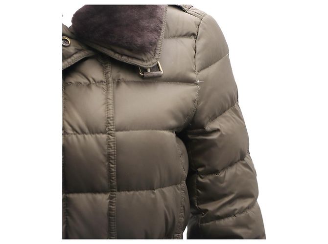 Burberry Jaqueta acolchoada com gola de pele e plumas - vista 18