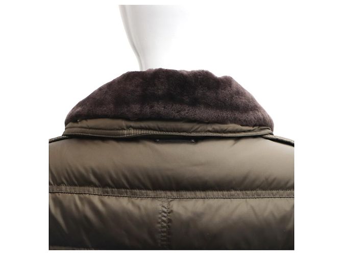 Burberry Jaqueta acolchoada com gola de pele e plumas - vista 21