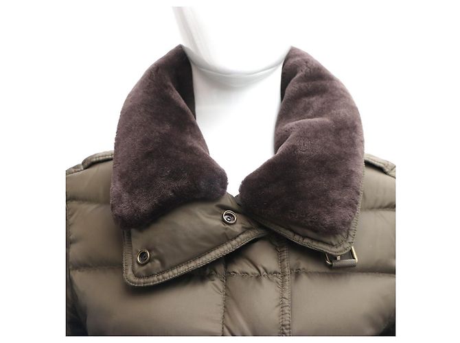 Burberry Jaqueta acolchoada com gola de pele e plumas - vista 4