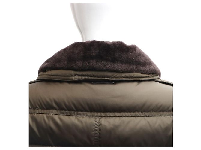 Burberry Jaqueta acolchoada com gola de pele e plumas - vista 9