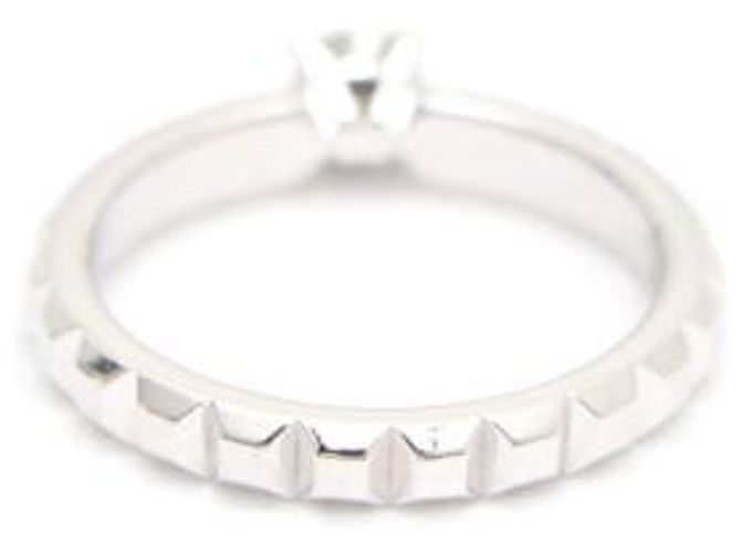 Boucheron Clé de Paris Platinum Solitaire Carat Diamond Ring Silber - Ansicht 11