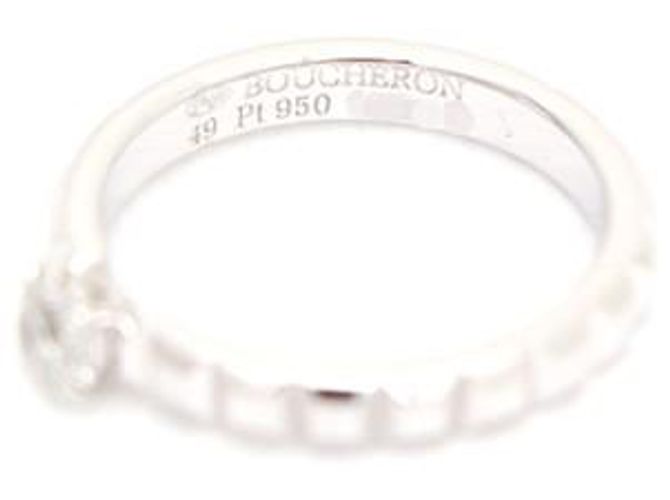 Boucheron Clé de Paris Platinum Solitaire Carat Diamond Ring Silber - Ansicht 13