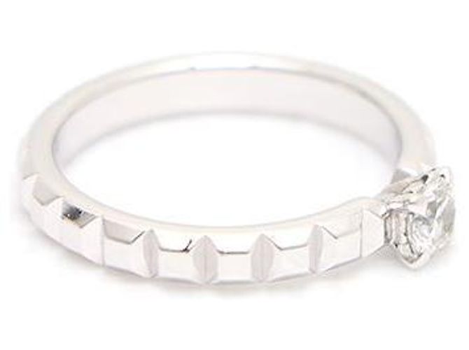 Boucheron Clé de Paris Platinum Solitaire Carat Diamond Ring Silber - Ansicht 2