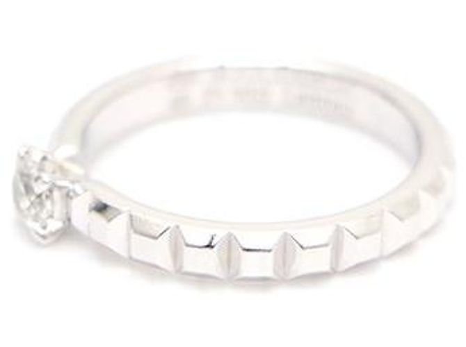 Boucheron Clé de Paris Platinum Solitaire Carat Diamond Ring Silber - Ansicht 3