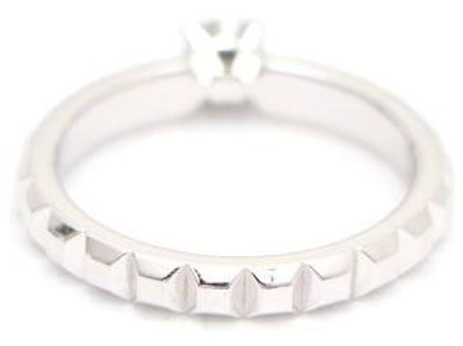 Boucheron Clé de Paris Platinum Solitaire Carat Diamond Ring Silber - Ansicht 4