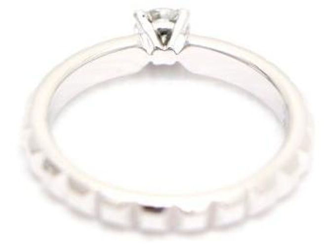 Boucheron Clé de Paris Platinum Solitaire Carat Diamond Ring Silber - Ansicht 5