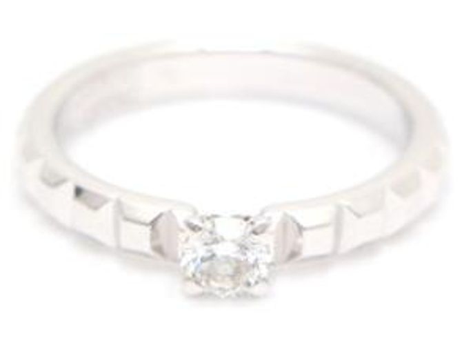 Boucheron Clé de Paris Platinum Solitaire Carat Diamond Ring Silber - Ansicht 8