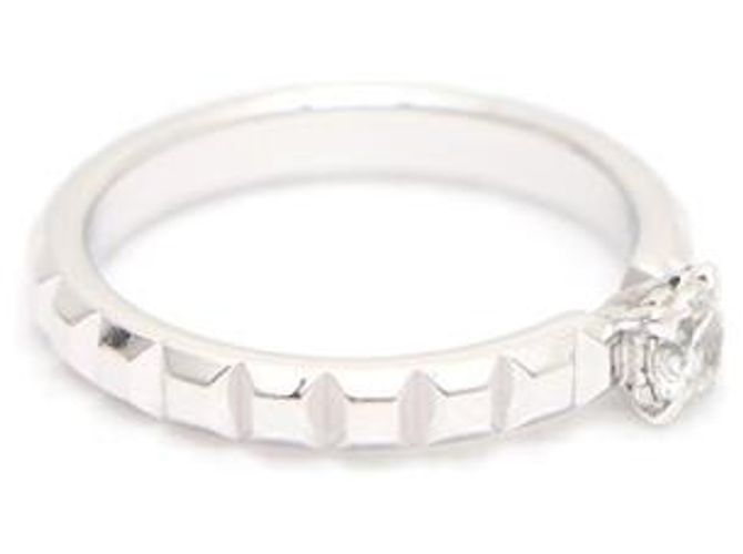 Boucheron Clé de Paris Platinum Solitaire Carat Diamond Ring Silber - Ansicht 9