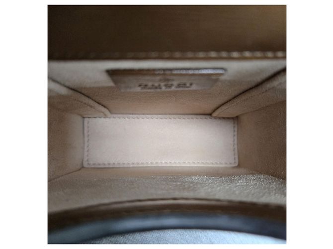 Gucci Borsa a tracolla in tela GG Supreme con morsetto marrone - vista 9