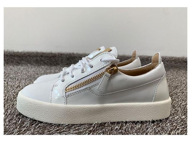 Giuseppe Zanotti Sneakers bianche da donna Maryland placcate oro Bianco - vista 5