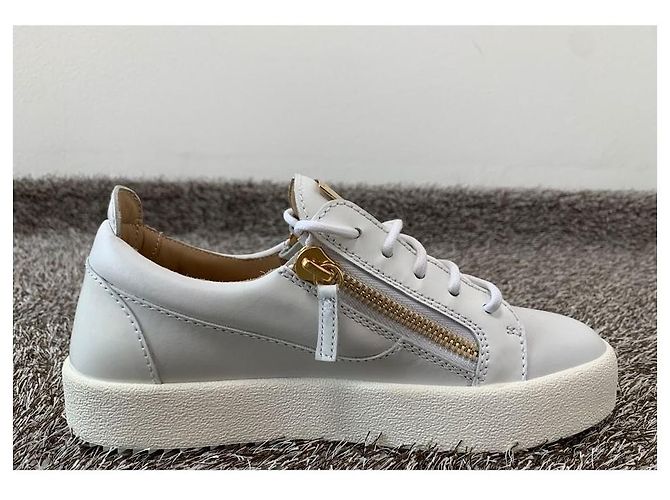 Giuseppe Zanotti Sneakers bianche da donna Maryland placcate oro Bianco - vista 6