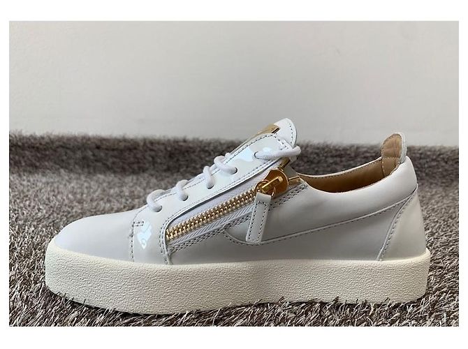 Giuseppe Zanotti Sneakers bianche da donna Maryland placcate oro Bianco - vista 8