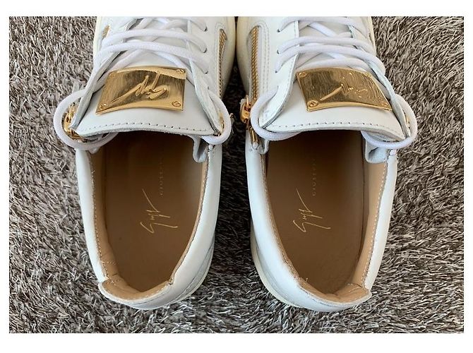 Giuseppe Zanotti Sneakers bianche da donna Maryland placcate oro Bianco - vista 9