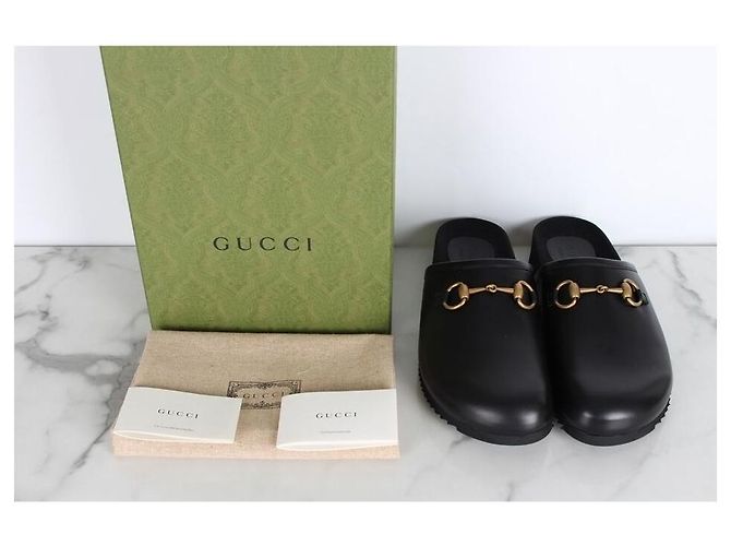 Gucci Sandali slip-on con morsetto Nero - vista 2