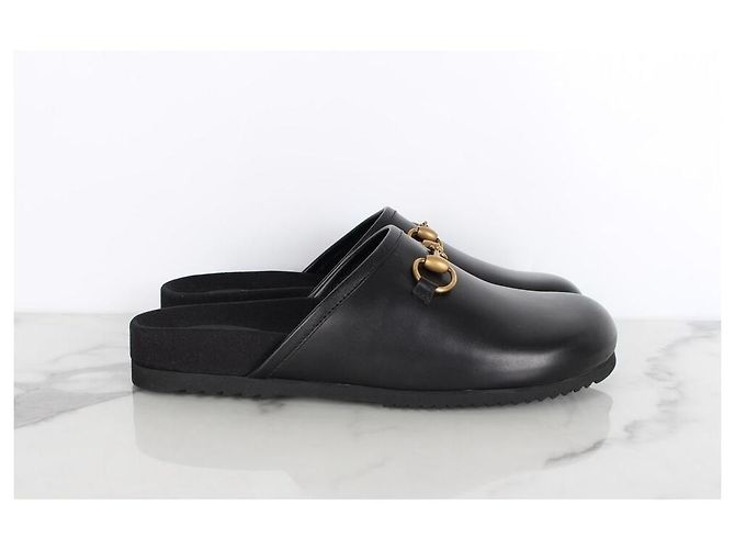 Gucci Sandali slip-on con morsetto Nero - vista 7