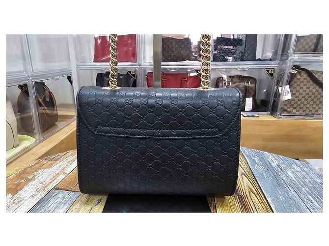 Gucci Mini borsa a tracolla con catena Emily Nero - vista 11