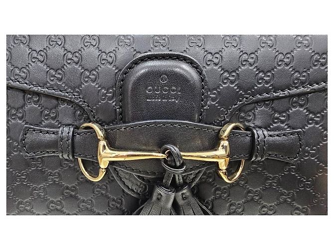 Gucci Mini borsa a tracolla con catena Emily Nero - vista 15