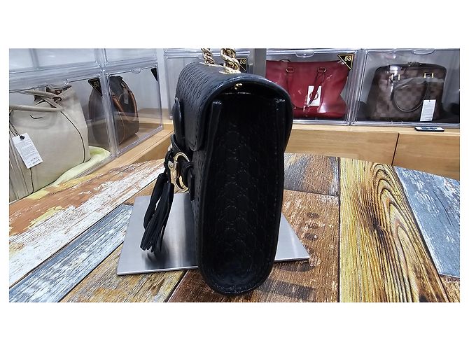 Gucci Mini borsa a tracolla con catena Emily Nero - vista 5