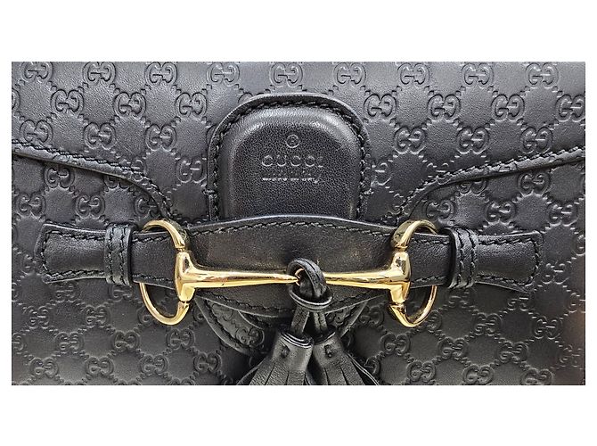Gucci Mini borsa a tracolla con catena Emily Nero - vista 7