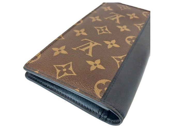 Louis Vuitton Portafoglio Lungo Monogram Macassar Briaz Wallet Nero - vista 3